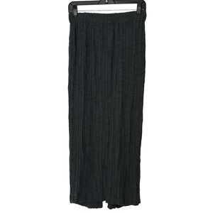 Creatures of Comfort Gray Crinkle Pleated Maxi Skirt Pull On Skirt - 1